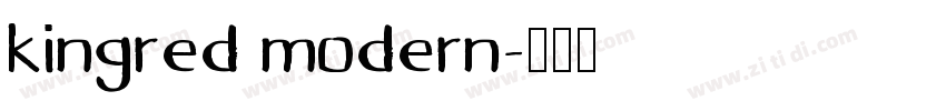 kingred modern字体转换